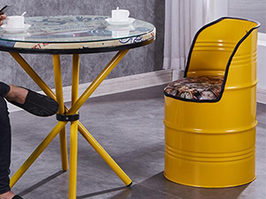Industrial Style Oil Drum Dining Chair