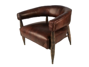  Mid-Century Vintage Leather Jensen Dining Chair