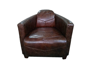 Brown Leather Single Italian Leather Sofa Chair Antique High Quality