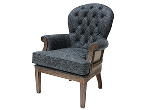 Antique Deconstructed Tufted Back Chair