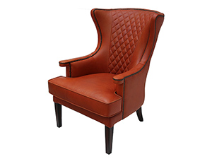 Slope Arm Leather Armchair