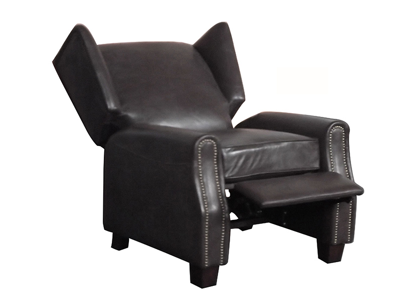 Black Leather Office Recliner Chair For Sale