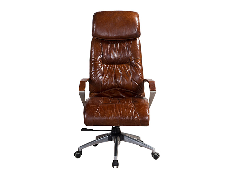 Grain Leather Swivel Executive Office Chair
