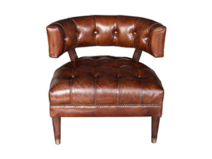 Handmade Vintage Old Back Leather Chair