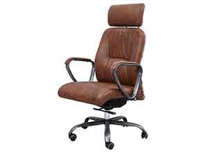 Industrial Vintage Leather Office Chair