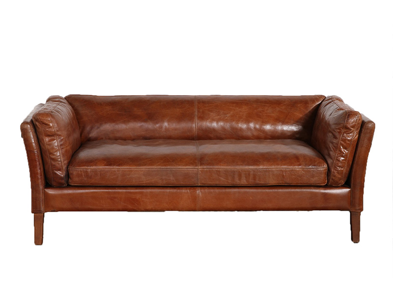 Retro Brown Leather Club Chair