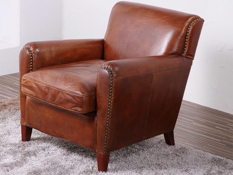 Retro Professor Leather Armchair