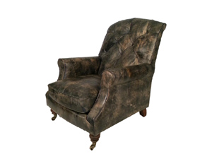 Tufted Back Vintage Leather Armchair