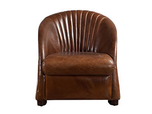 Leather Saddle Armchair