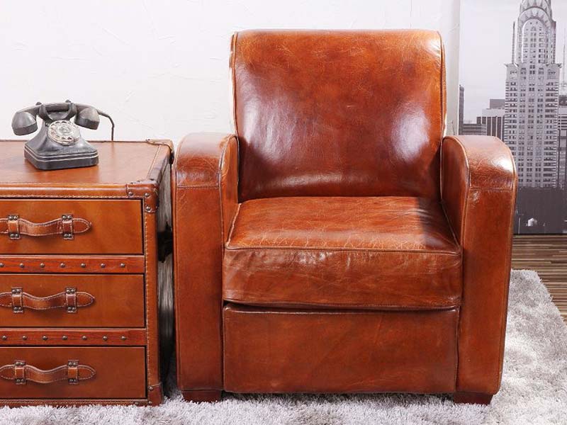 Vintage Pony Skin Leather Armchair 