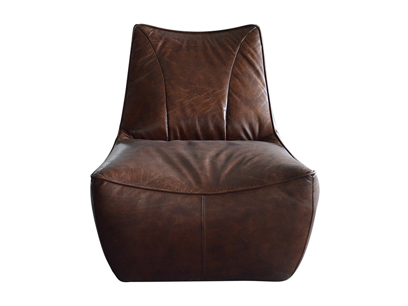 Vintage Style Leisure Leather Bean Bag Chair