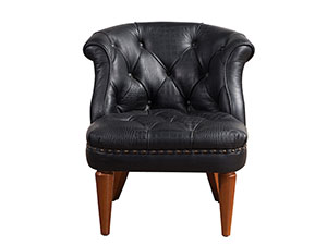 Vintage tufted leather chair