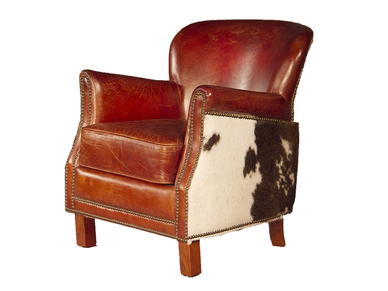 Vintage Cow Leather Chair