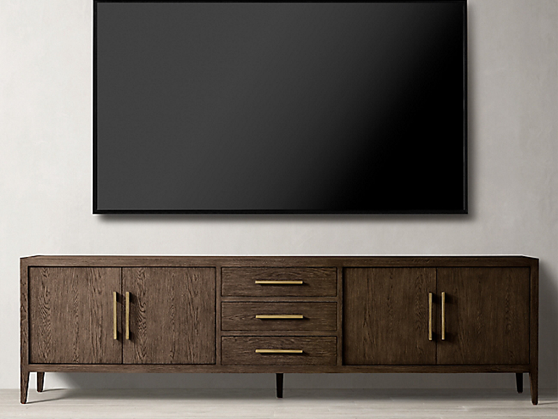 Modern Hotel White Oak Tv Cabinet