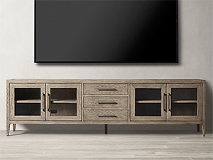  TV Console Unit with Open Storage Shelving