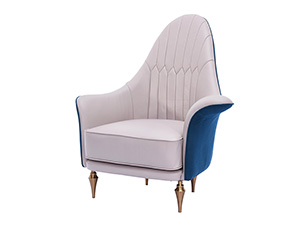 Modern Customized Luxury Armchair with Golden Legs