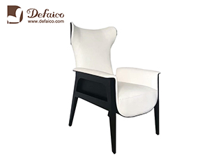 Leather Wing Accent Armchair