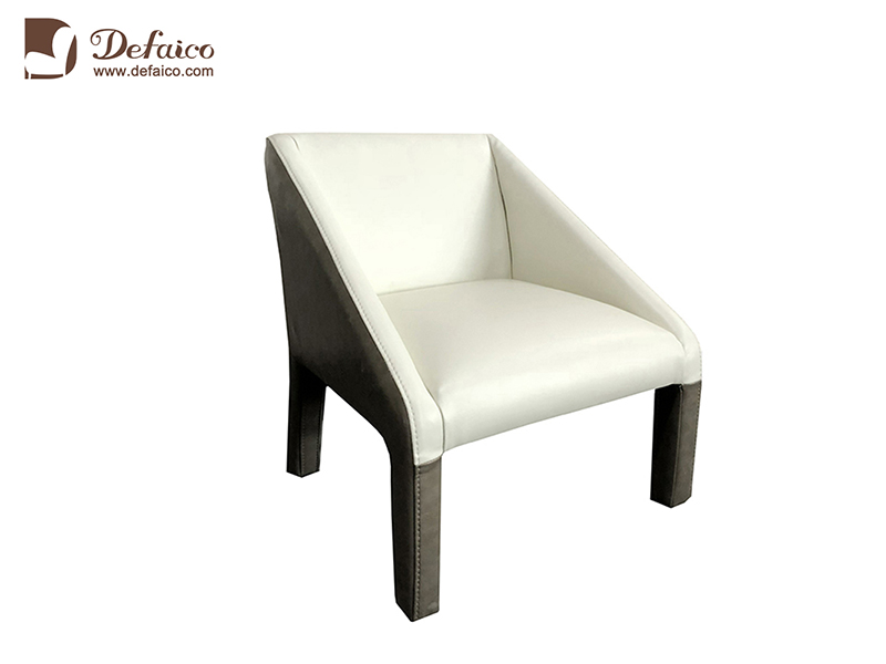 White Lounge Single Modern Leather Slipper Chair