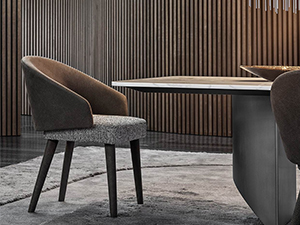 Luxury European Modern Fabric Dining Chair