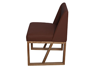 Luxury Oak Wood Base Fabric Desk Chair