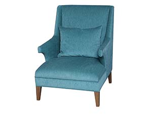 Oak Wood Leg Modern Luxury Lounge Fabric Armchair