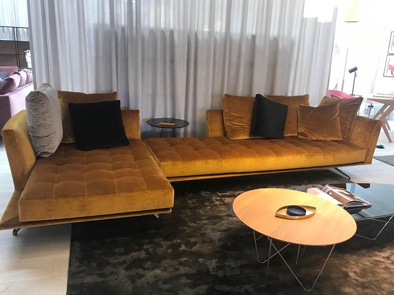Luxury Leather Fabric Leisure Sofa