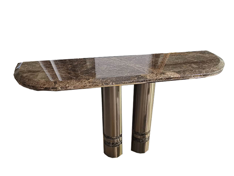 Marble Top Console Dining Table Set