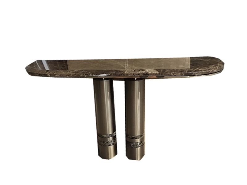 Marble Top Console Dining Table Set