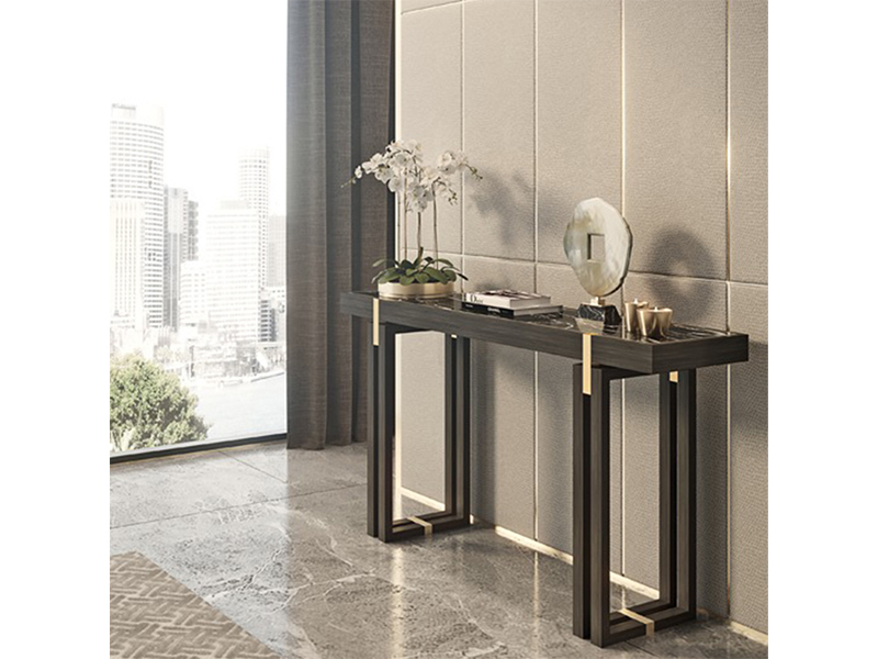Stainless Steel Metal Base Console Table