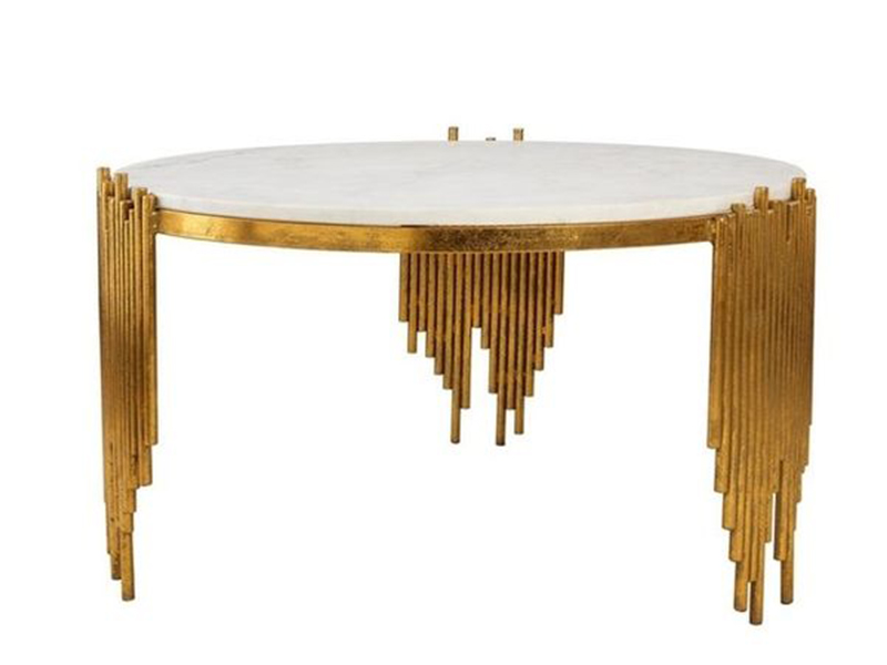 Luxury Gold Round Marble Table