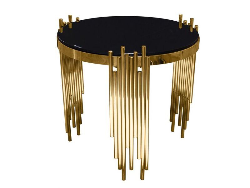 Luxury Gold Round Marble Table