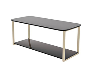 Luxury Black Mirrored Stainless Steel Console Table