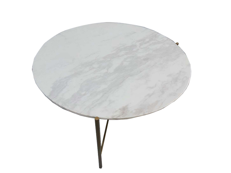 Top Seller White Marble Coffee Table With Metal Stand