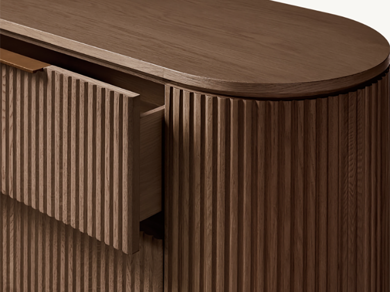 Luxury Wooden Dresser; Striated Dresser;Oak Dresser