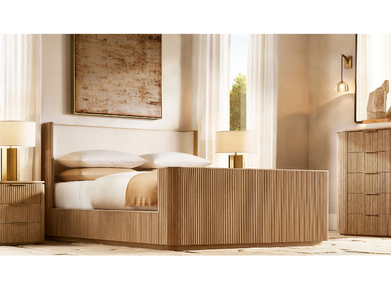 Dresser With 5 Drawers;Wooden Nightstand;European Oak Dresser