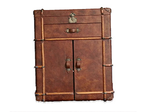 Leather Wine Cabinet