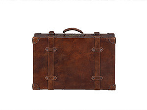 Old Leather Small Suitcase