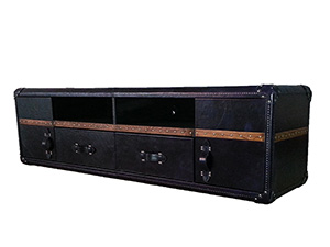 Leather Media Trunk