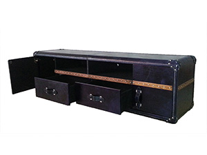 Blue Ox Leather Media Trunk