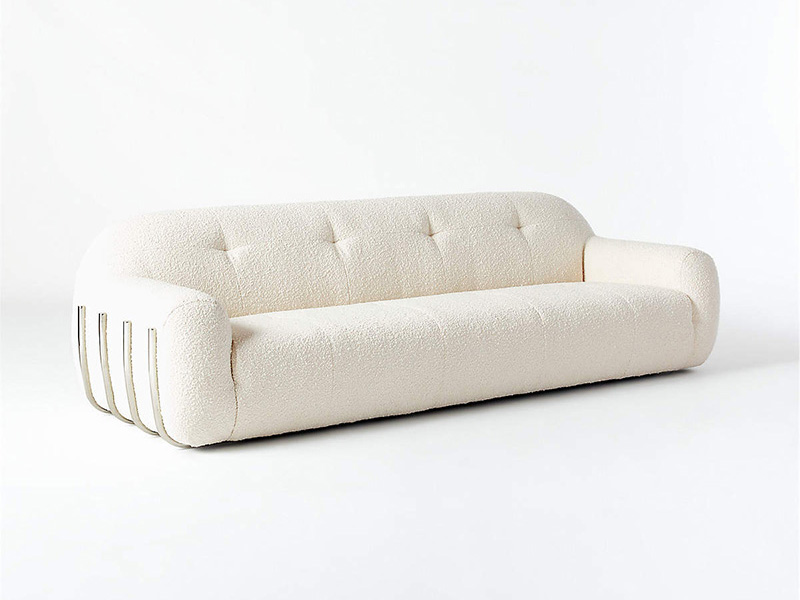 Fabric Sectional Couch Sofa;linen sofa;Living Room Sofa