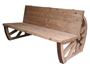 Industrial Solid Wood Bench Sofa Set