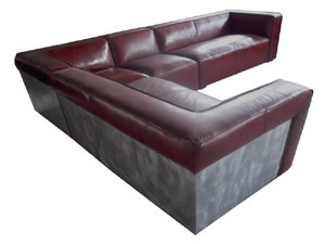 Vintage Leather Aviator Sectional Sofa