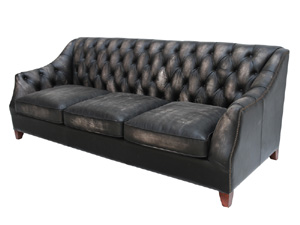 Antique Black Chesterfield Sofa