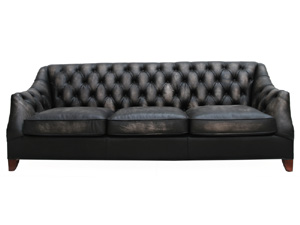 Antique Black Chesterfield Sofa