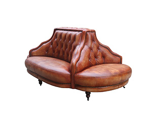 Four Side Leather Waiting Sofa