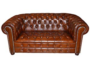 Aged Leather Chesterfield Sofa