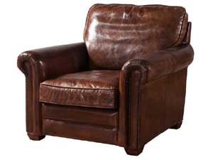 Antique Italian Leather 1S Sofa