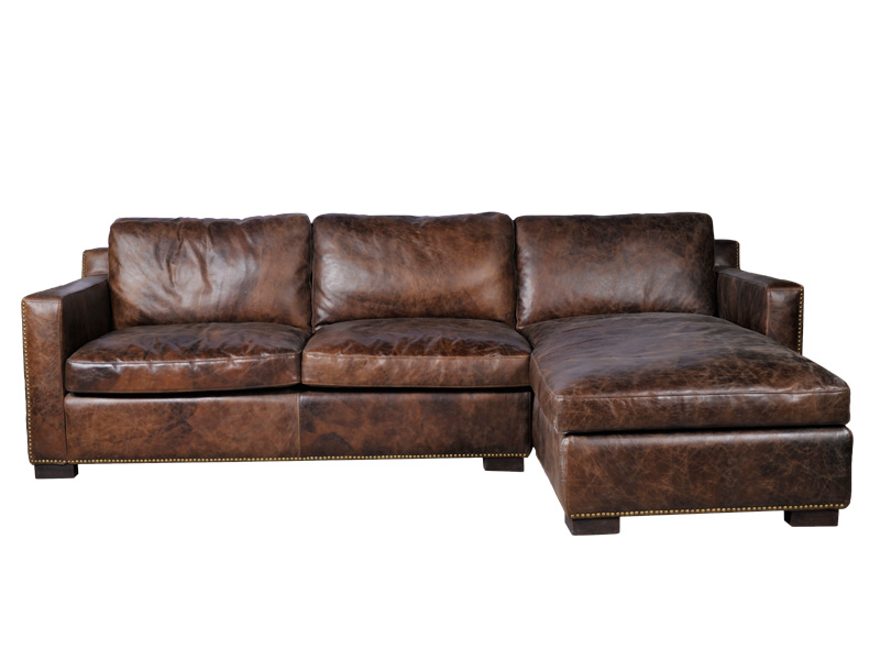 antique leather sectional sofa