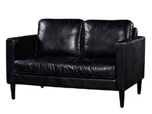 Black Vintage Leather 3 Seater Sofa