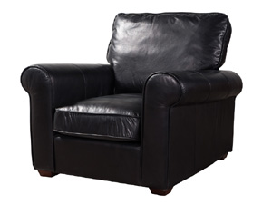 Black Vintage Leather Sofa Chair